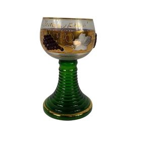 Vintage Roemer Wine Glass Germany Jeweled Souvenir Germany
